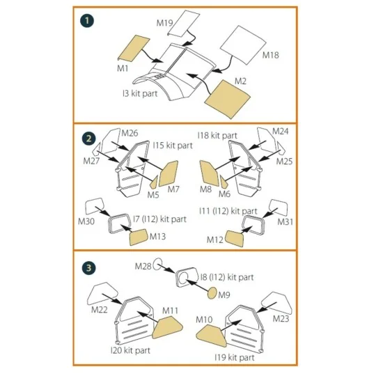 DHC-2 Beaver double-sided painting mask for Dora Wings kit, 1/48 - ...