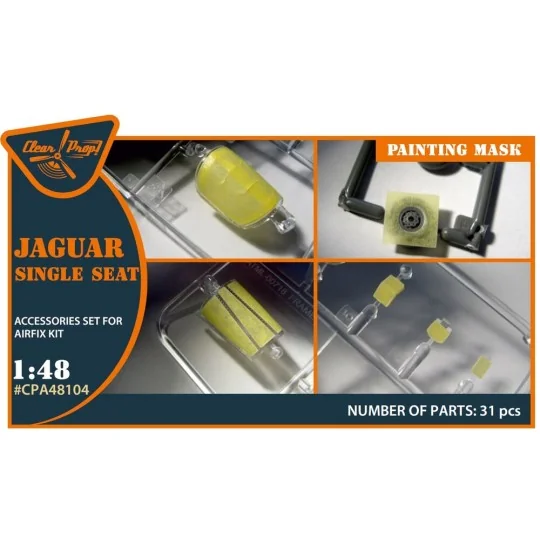 Jaguar Single seat painting mask for Airfix kit, 1/48 - Clear Prop ...