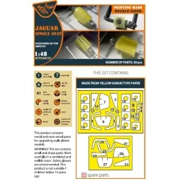 Jaguar Single seat double-sided painting mask for Airfix kit, 1/48 ...