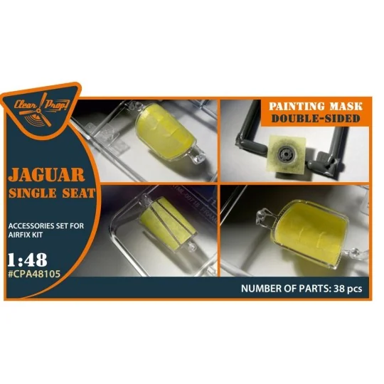 Jaguar Single seat double-sided painting mask for Airfix kit, 1/48 ... Jaguar Single seat double-sided painting mask for Airfix kit, 1/48 ...