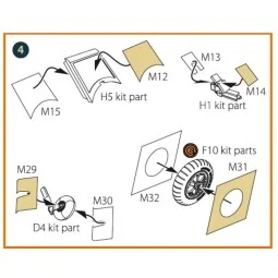 Bf-109E-1/3/3a double-sided painting mask for Wingsy Kits, 1/48 - C...