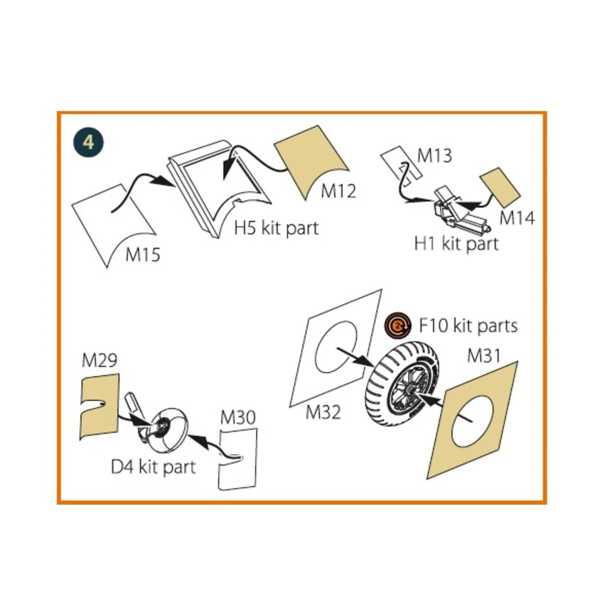 Bf-109E-1/3/3a double-sided painting mask for Wingsy Kits, 1/48 - C...