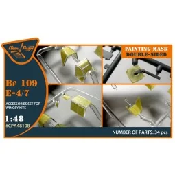 Bf-109E-4/7 double-sided painting mask for Wingsy Kits, 1/48 - Clea...