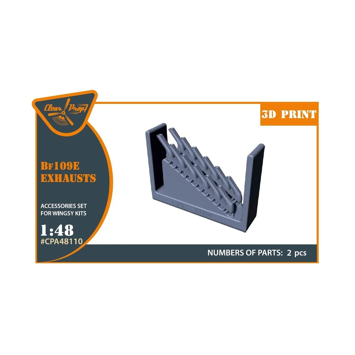 Bf-109E exhausts for Wingsy Kits, 1/48 - Clear Prop Accessories CPA... Bf-109E exhausts for Wingsy Kits, 1/48 - Clear Prop Accessories CPA...