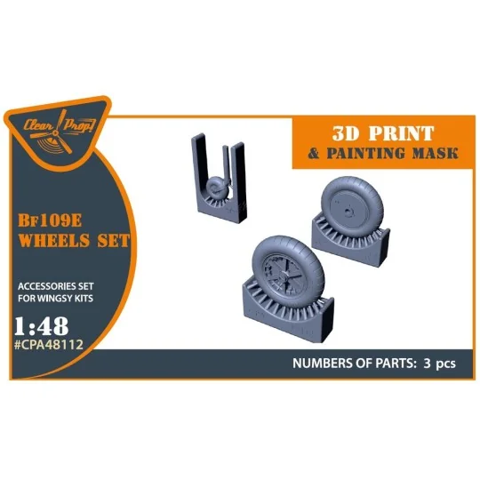 Bf-109E wheels set for Wingsy Kits, 1/48 - Clear Prop Accessories C...