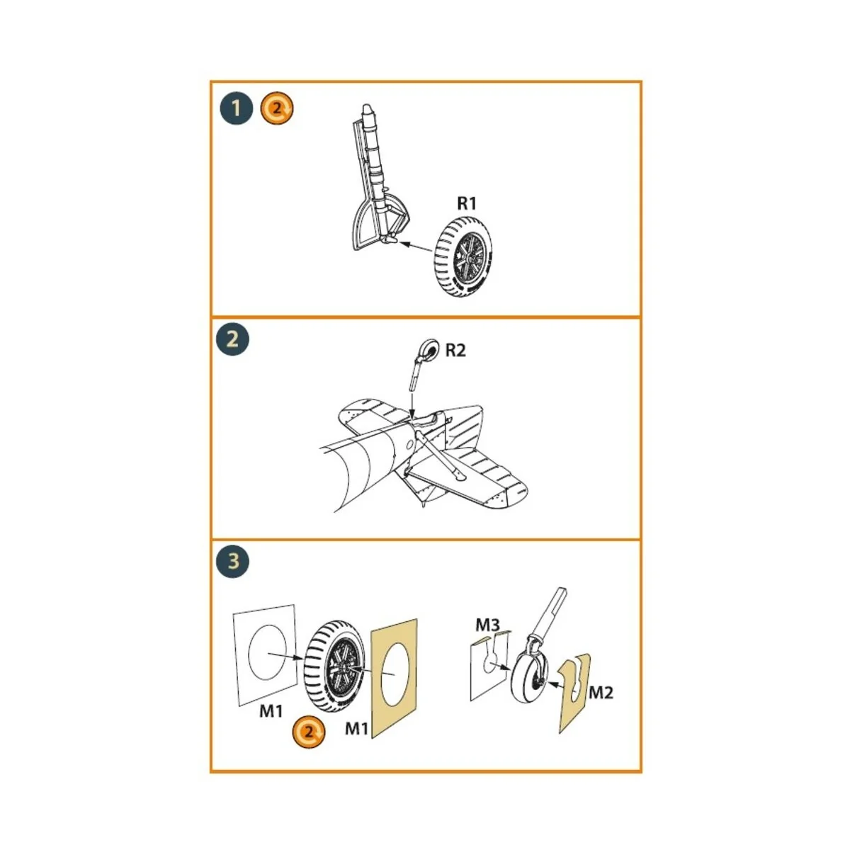 Bf-109E wheels set for Wingsy Kits, 1/48 - Clear Prop Accessories C...