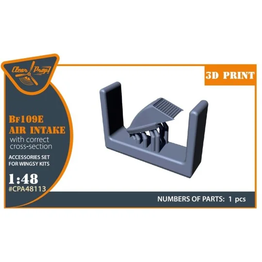 Bf-109E air intake for Wingsy Kits, 1/48 - Clear Prop Accessories C...