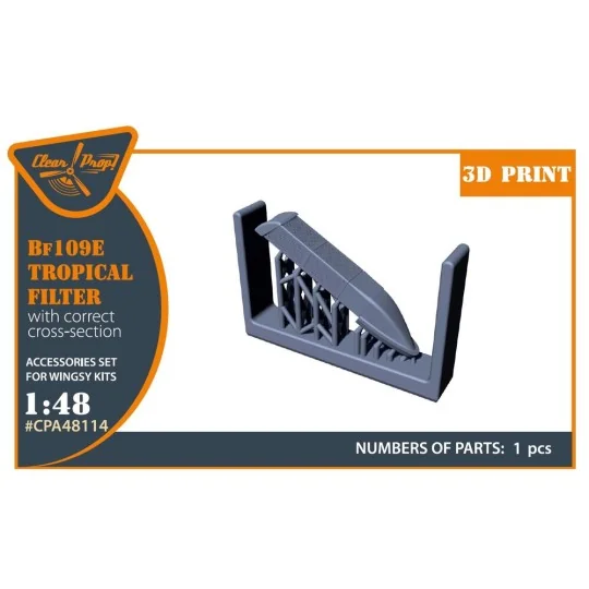 Bf-109E tropical filter for Wingsy Kits, 1/48 - Clear Prop Accessor...