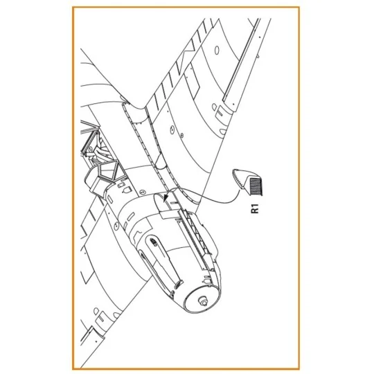 Bf-109E air intake for Wingsy Kits, 1/48 - Clear Prop Accessories C...