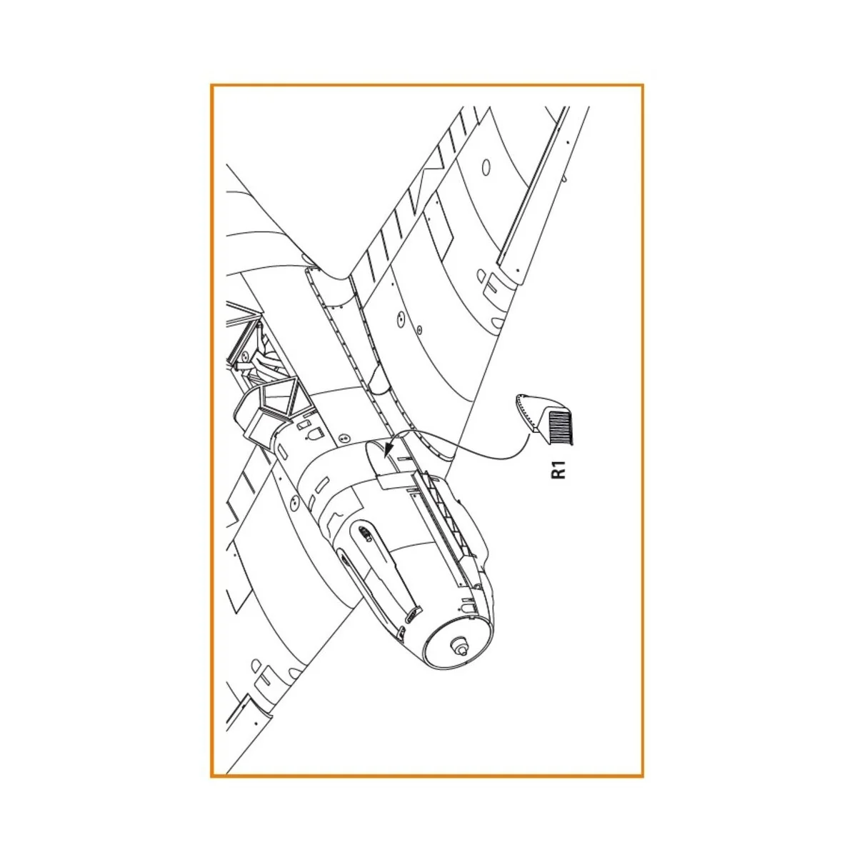 Bf-109E air intake for Wingsy Kits, 1/48 - Clear Prop Accessories C...