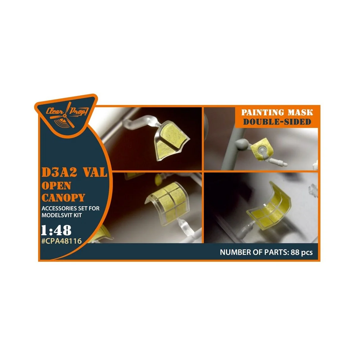 D3A2 VAL (open canopy) double-sided painting mask for Wingsy Kits, ... D3A2 VAL (open canopy) double-sided painting mask for Wingsy Kits, ...