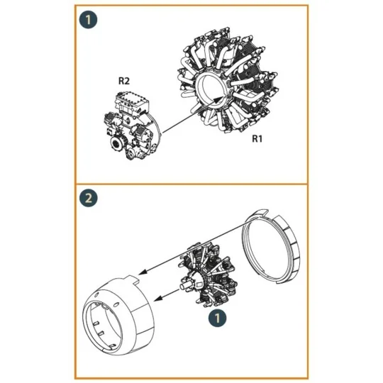 D3A2 VAL carbureted engine for Wingsy Kits, 1/48 - Clear Prop Acces... D3A2 VAL carbureted engine for Wingsy Kits, 1/48 - Clear Prop Acces...