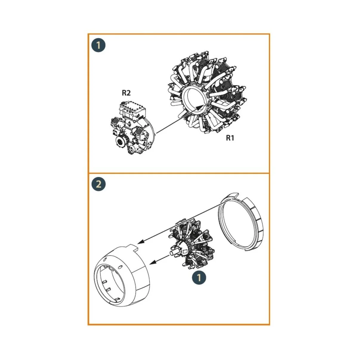 D3A2 VAL carbureted engine for Wingsy Kits, 1/48 - Clear Prop Acces... D3A2 VAL carbureted engine for Wingsy Kits, 1/48 - Clear Prop Acces...