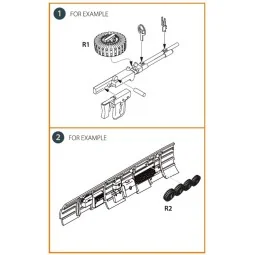 Magasins for Type92 gun 9 pcs, 1/48 - Clear Prop Accessories CPA48120