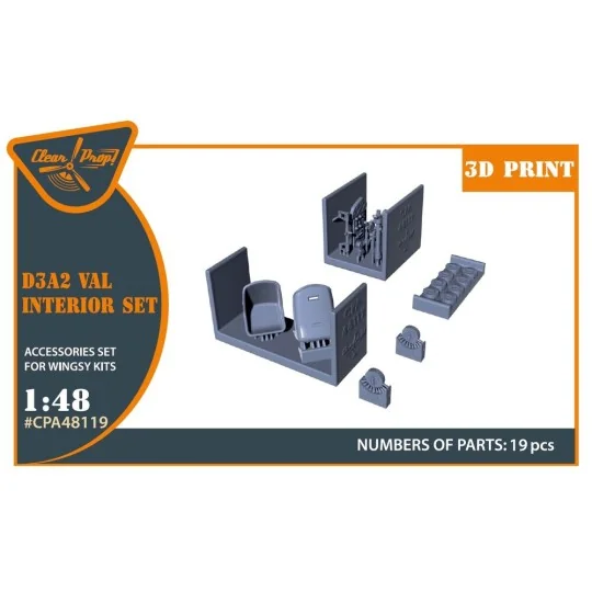 D3A2 VAL interior set for Wingsy Kits, 1/48 - Clear Prop Accessorie... D3A2 VAL interior set for Wingsy Kits, 1/48 - Clear Prop Accessorie...