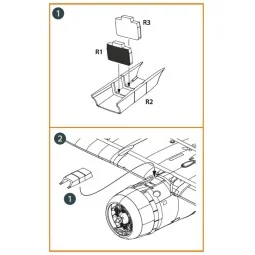 D3A2 VAL radiator set for Wingsy Kits, 1/48 - Clear Prop Accessorie...