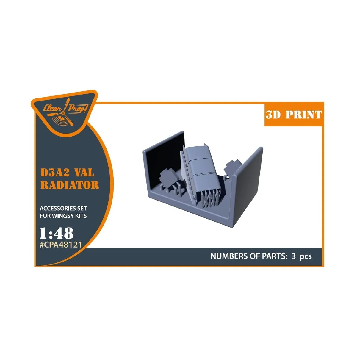 D3A2 VAL radiator set for Wingsy Kits, 1/48 - Clear Prop Accessorie...