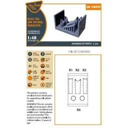 D3A2 VAL air intake exhaust for Wingsy Kits, 1/48 - Clear Prop Acce...