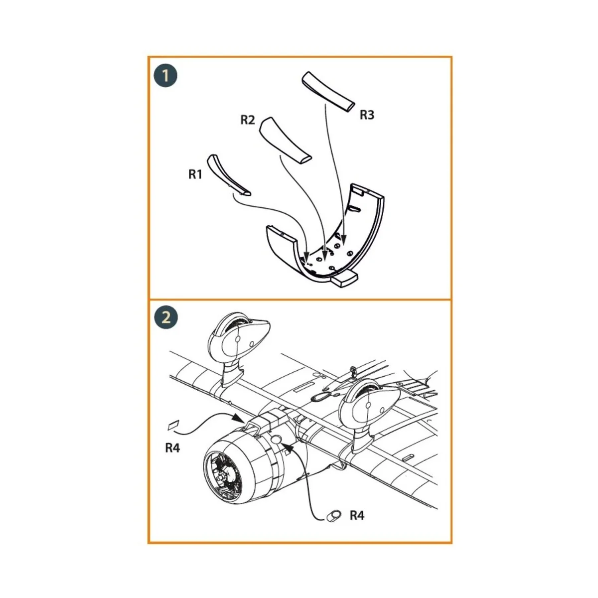 D3A2 VAL air intake exhaust for Wingsy Kits, 1/48 - Clear Prop Acce...