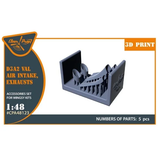 D3A2 VAL air intake exhaust for Wingsy Kits, 1/48 - Clear Prop Acce...