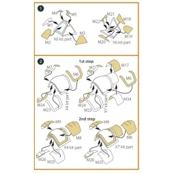 Spitfire Tr.9 double-sided painting mask for Airfix kit, 1/48 - Cle...