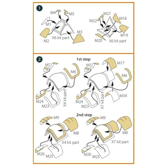 Spitfire Tr.9 double-sided painting mask for Airfix kit, 1/48 - Cle...