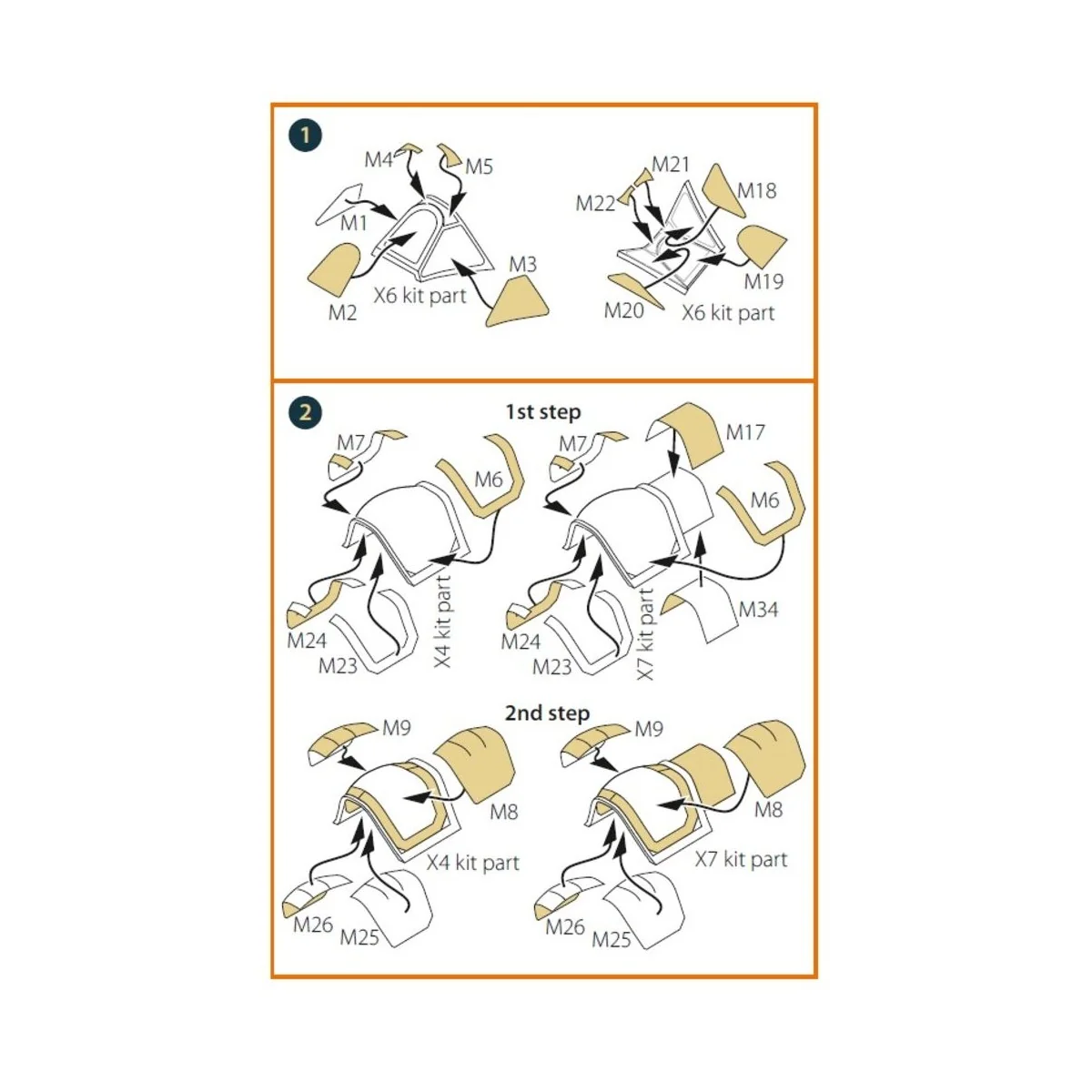 Spitfire Tr.9 double-sided painting mask for Airfix kit, 1/48 - Cle...