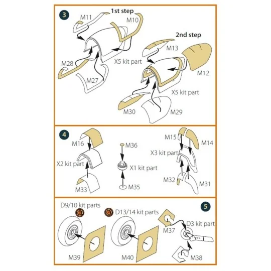 Spitfire Tr.9 double-sided painting mask for Airfix kit, 1/48 - Cle...