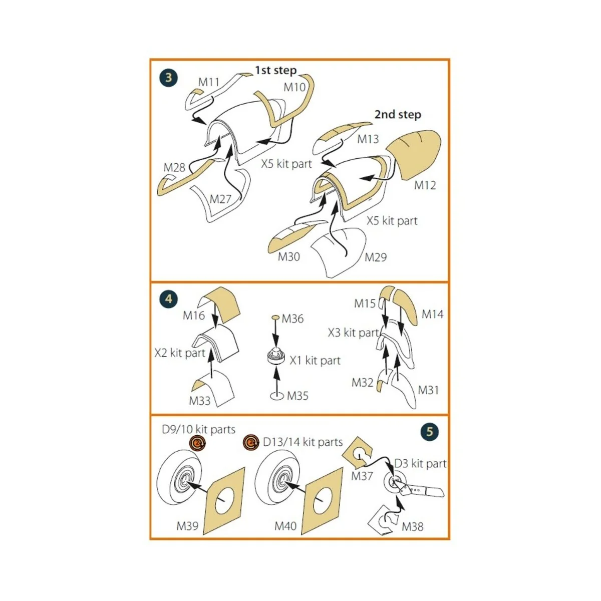 Spitfire Tr.9 double-sided painting mask for Airfix kit, 1/48 - Cle...