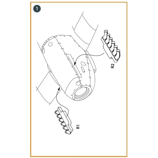 Spitfire Mk.IXe exhausts for Airfix kit, 1/48 - Clear Prop Accessor...