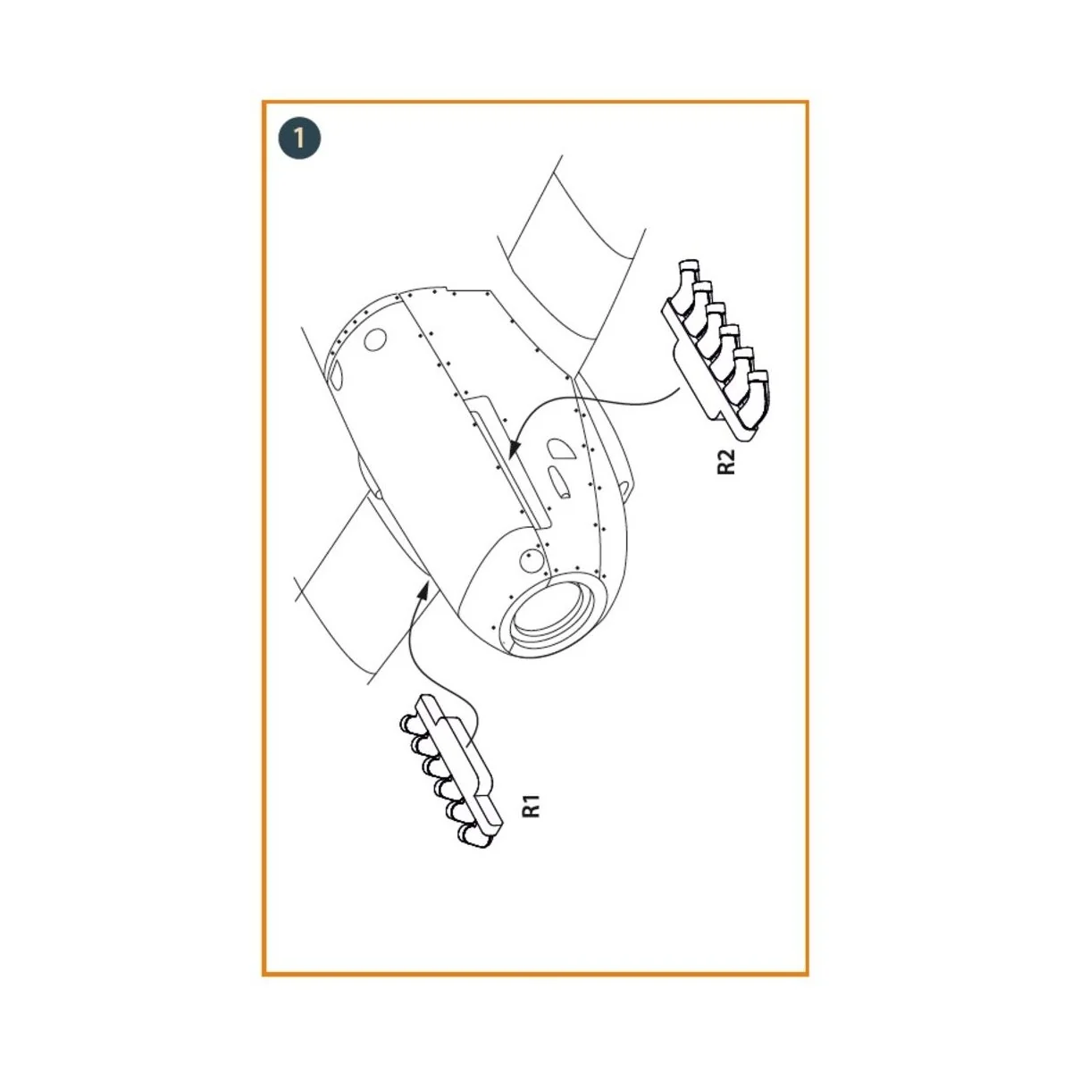 Spitfire Mk.IXe exhausts for Airfix kit, 1/48 - Clear Prop Accessor...
