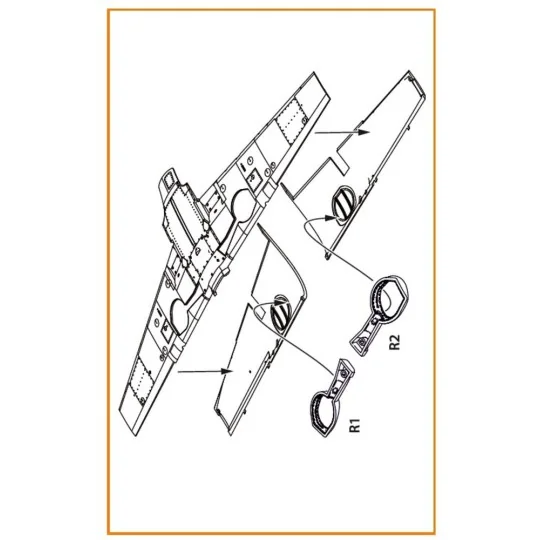 Bf-109E wheel bay for Wingsy Kits, 1/48 - Clear Prop Accessories CP...