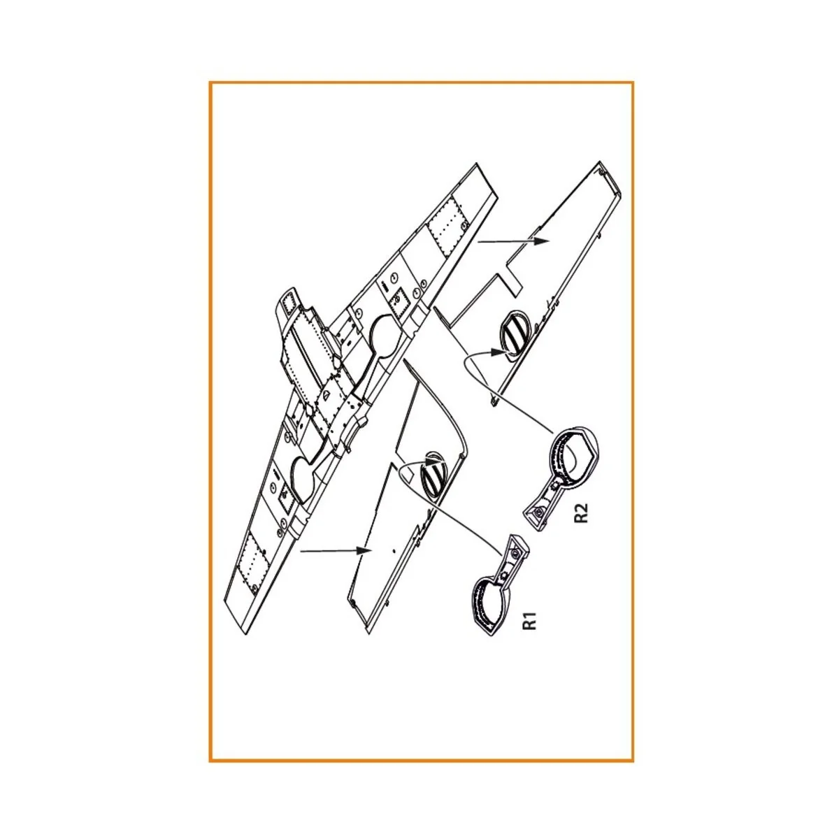 Bf-109E wheel bay for Wingsy Kits, 1/48 - Clear Prop Accessories CP...