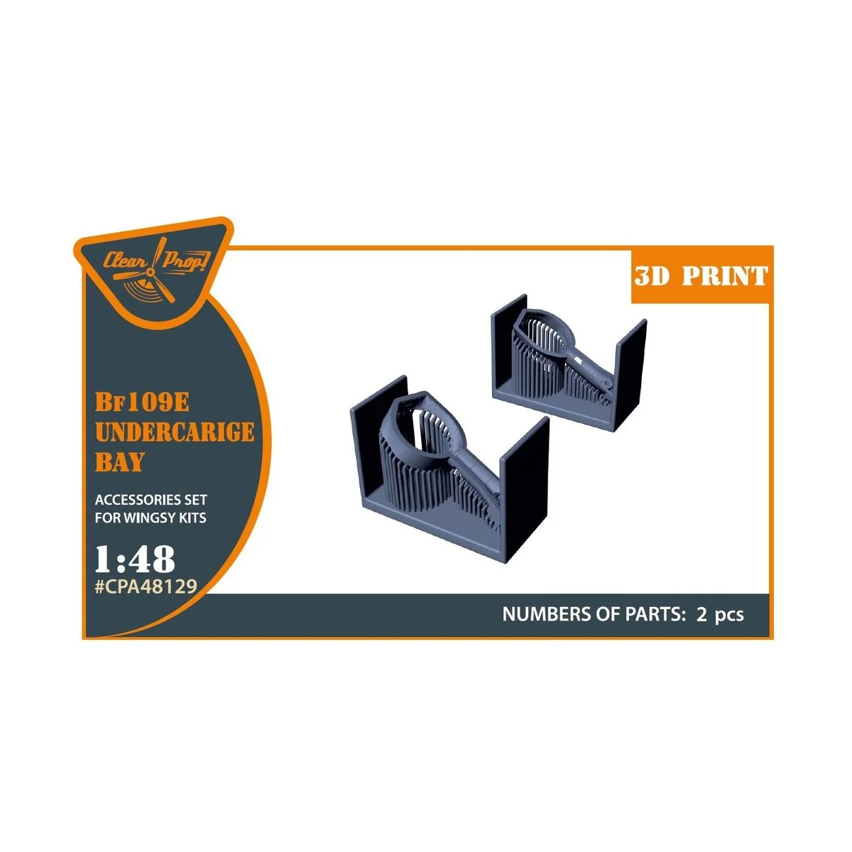 Bf-109E wheel bay for Wingsy Kits, 1/48 - Clear Prop Accessories CP...