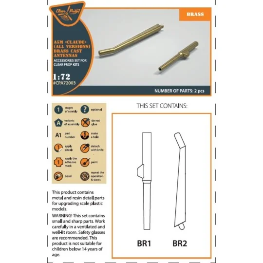 A5M Claude (early version) brass cast antennas for CP kits CP720016... A5M Claude (early version) brass cast antennas for CP kits CP720016...