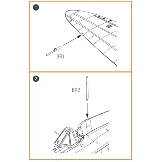 A5M Claude (early version) brass cast antennas for CP kits CP720016... A5M Claude (early version) brass cast antennas for CP kits CP720016...