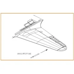 Gloster E28/39 Pioneer brass pitot tube for CP kits CP72001/CP72007...