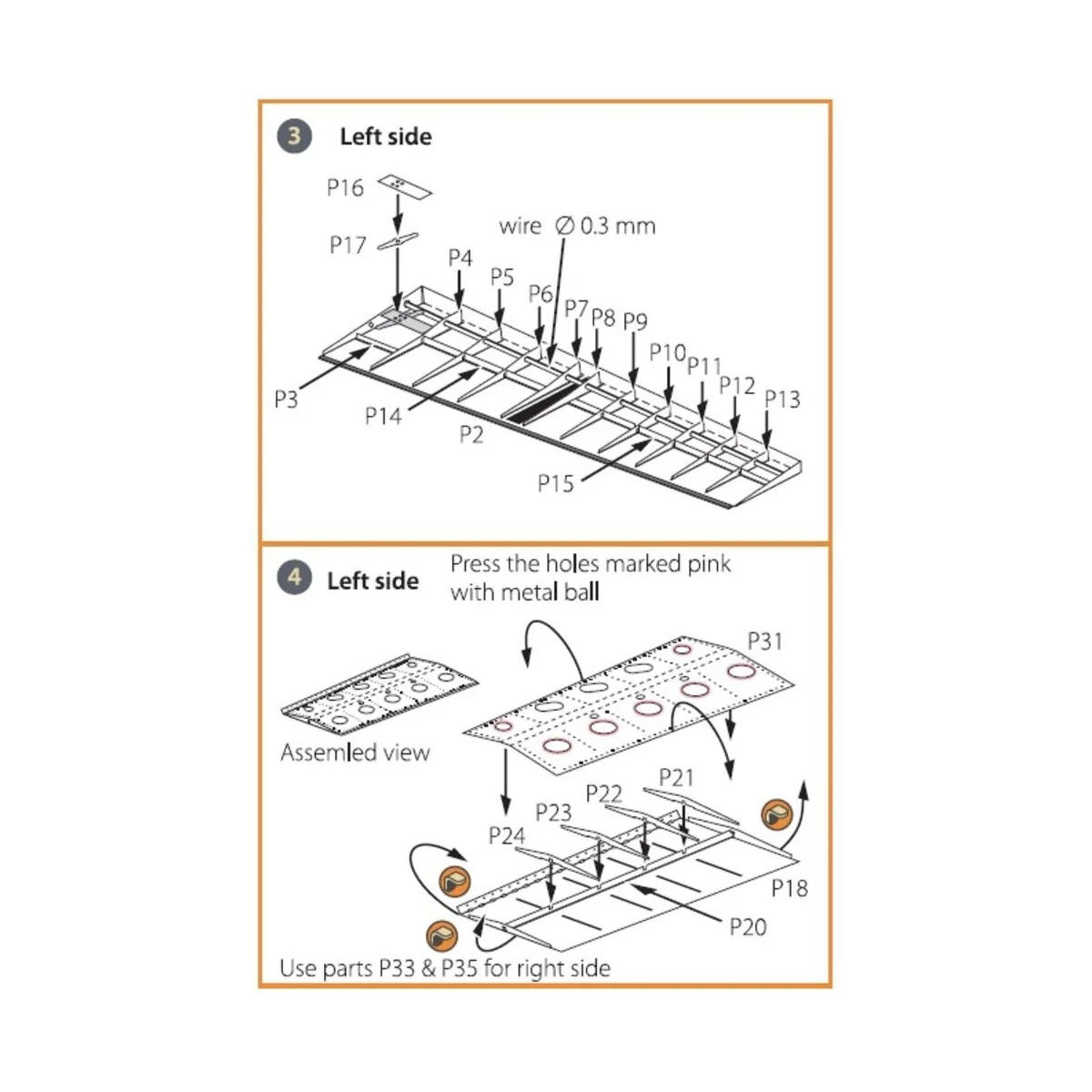 La-5 (all versions) PE landing flaps for CP kits CP72014/CP72015, 1...