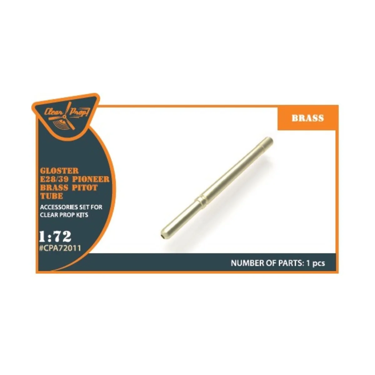 Gloster E28/39 Pioneer brass pitot tube for CP kits CP72001/CP72007... Gloster E28/39 Pioneer brass pitot tube for CP kits CP72001/CP72007...