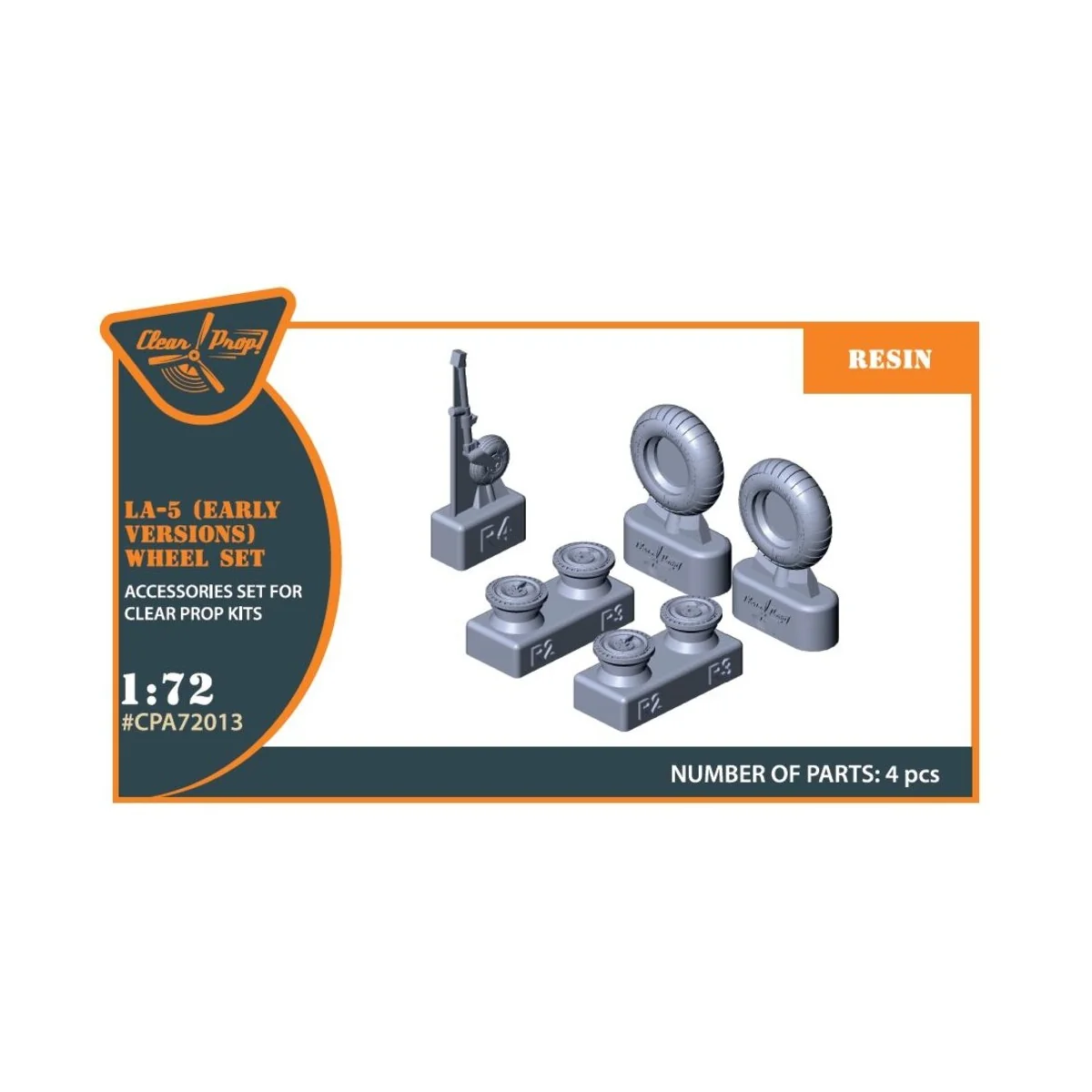 La-5 (early version) wheel set for CP kit CP72014, 1/72 - Clear Pro...