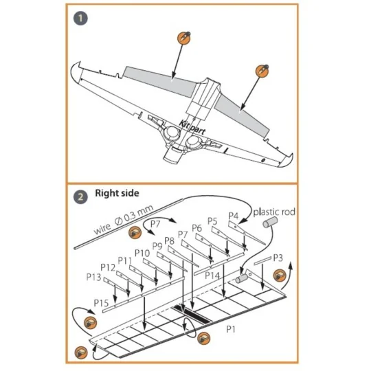 La-5 (all versions) PE landing flaps for CP kits CP72014/CP72015, 1...
