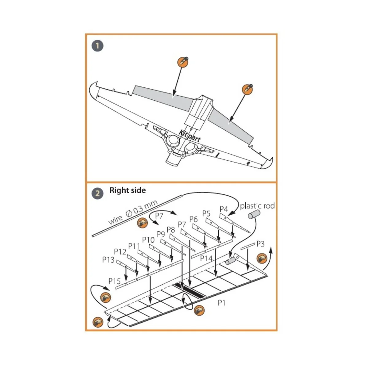 La-5 (all versions) PE landing flaps for CP kits CP72014/CP72015, 1...
