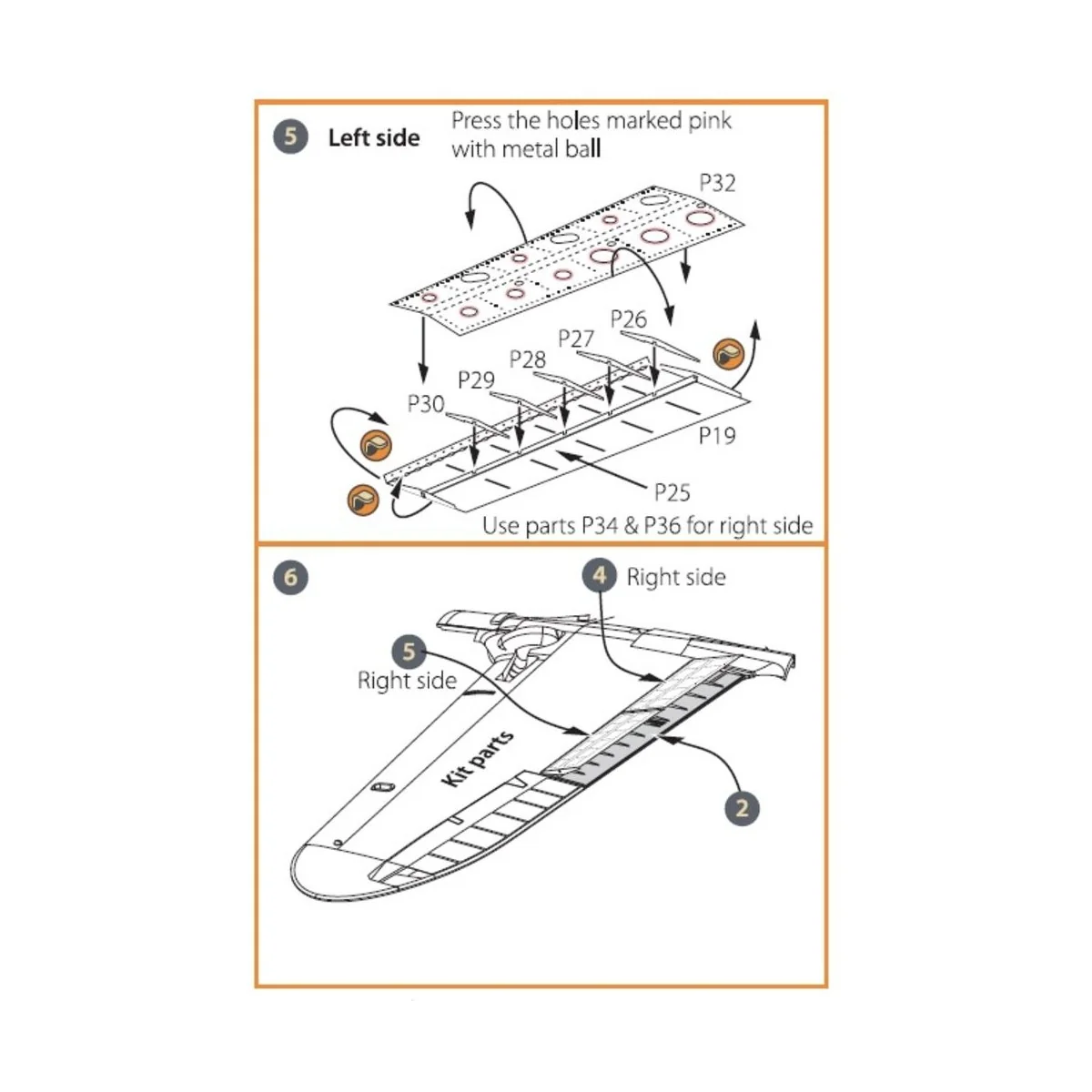 La-5 (all versions) PE landing flaps for CP kits CP72014/CP72015, 1...
