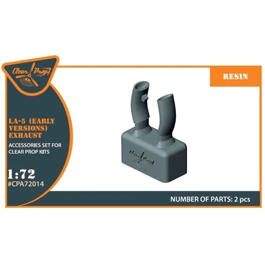 La-5 early version resin exhaust for CP kits CP72014/CP72015, 1/72 ...