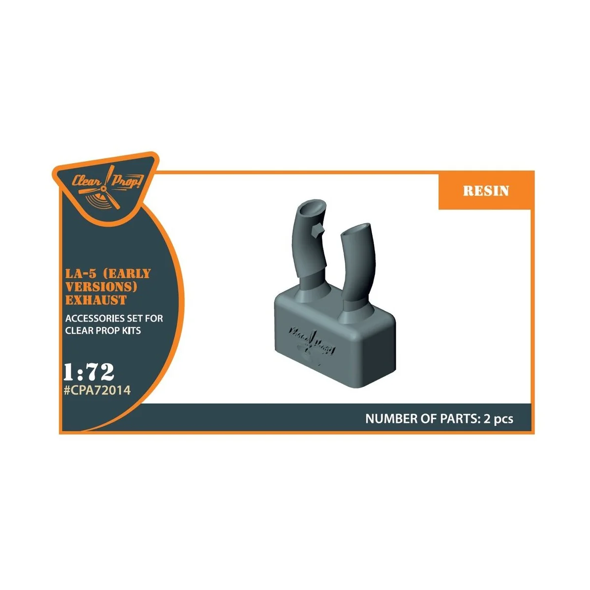 La-5 early version resin exhaust for CP kits CP72014/CP72015, 1/72 ...