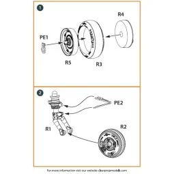 UH-2 A/B SEASPRITE (all versions) wheel set for CP kits CP72002/CP7...