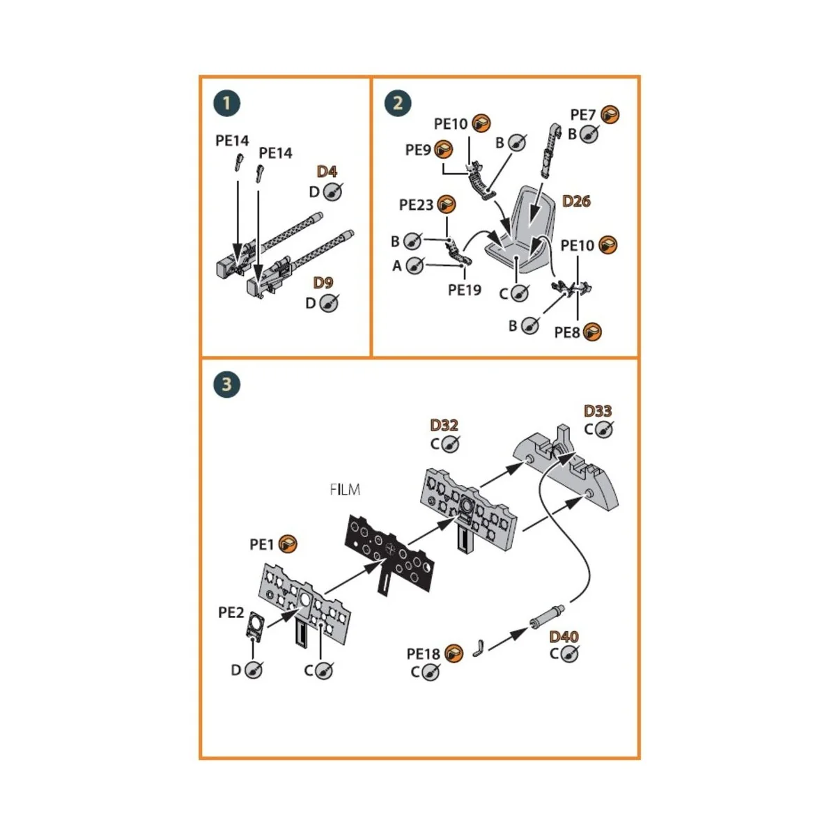 A5M Claude (all versions) PE parts for CP kits CP720016/CP72008/CP7...