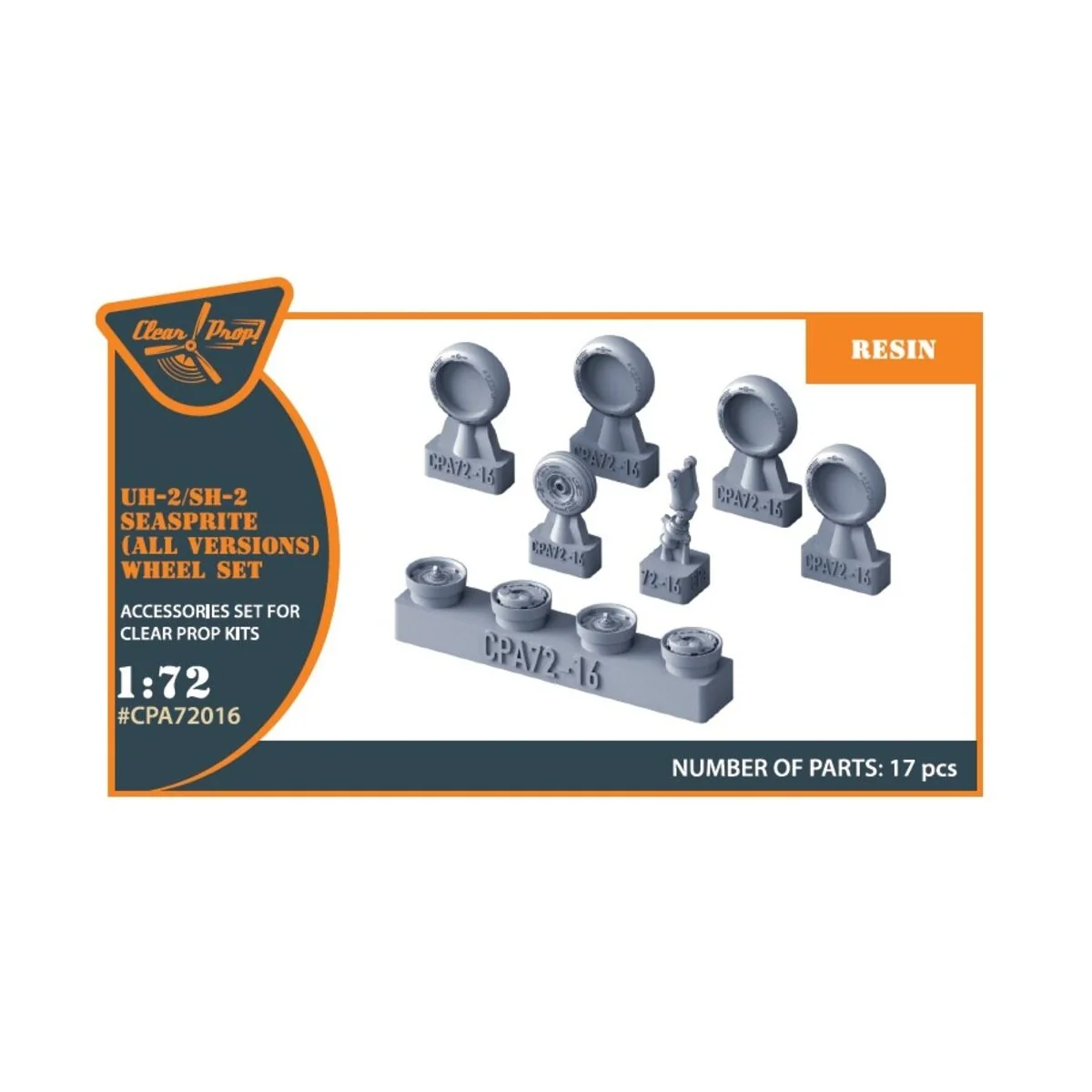UH-2 A/B SEASPRITE (all versions) wheel set for CP kits CP72002/CP7...