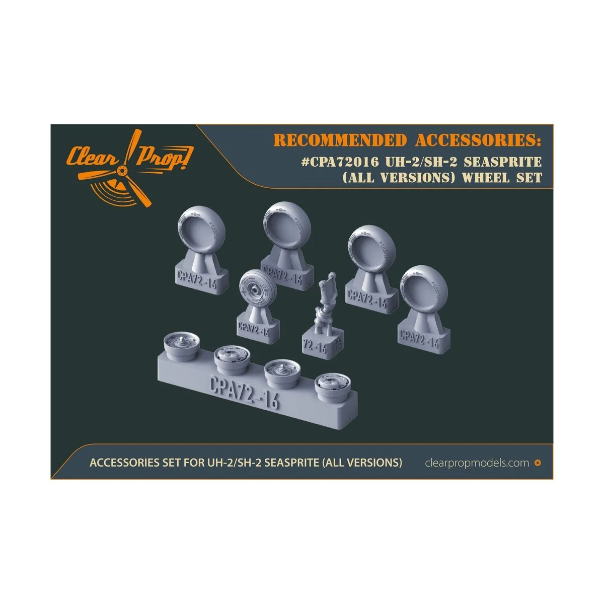 UH-2 A/B SEASPRITE (all versions) wheel set for CP kits CP72002/CP7...