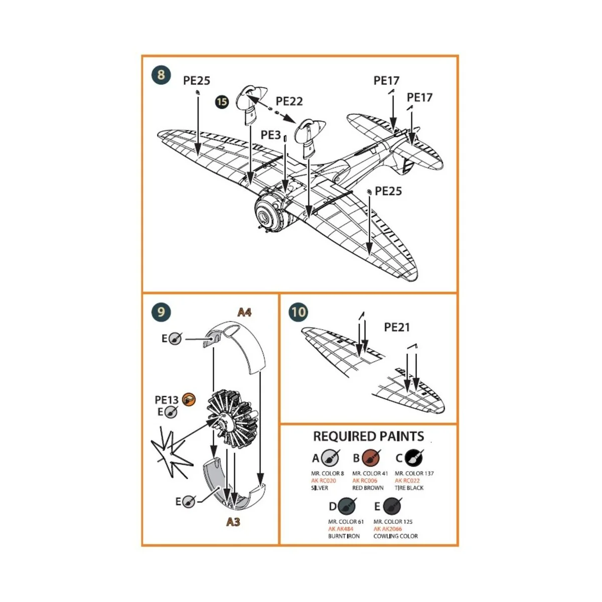 A5M Claude (all versions) PE parts for CP kits CP720016/CP72008/CP7...